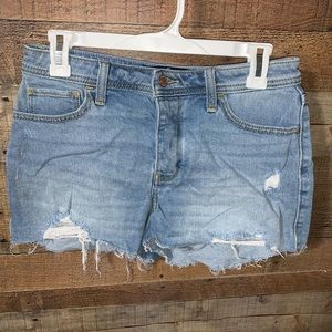 Hollister High Rise Mom Shorts Denim 28 7